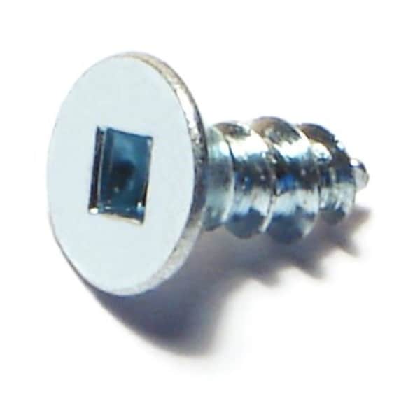 Midwest Fastener Sheet Metal Screw, #10 x 1/2 in, Zinc Plated Steel Flat Head Square Drive, 35 PK 64001 - main